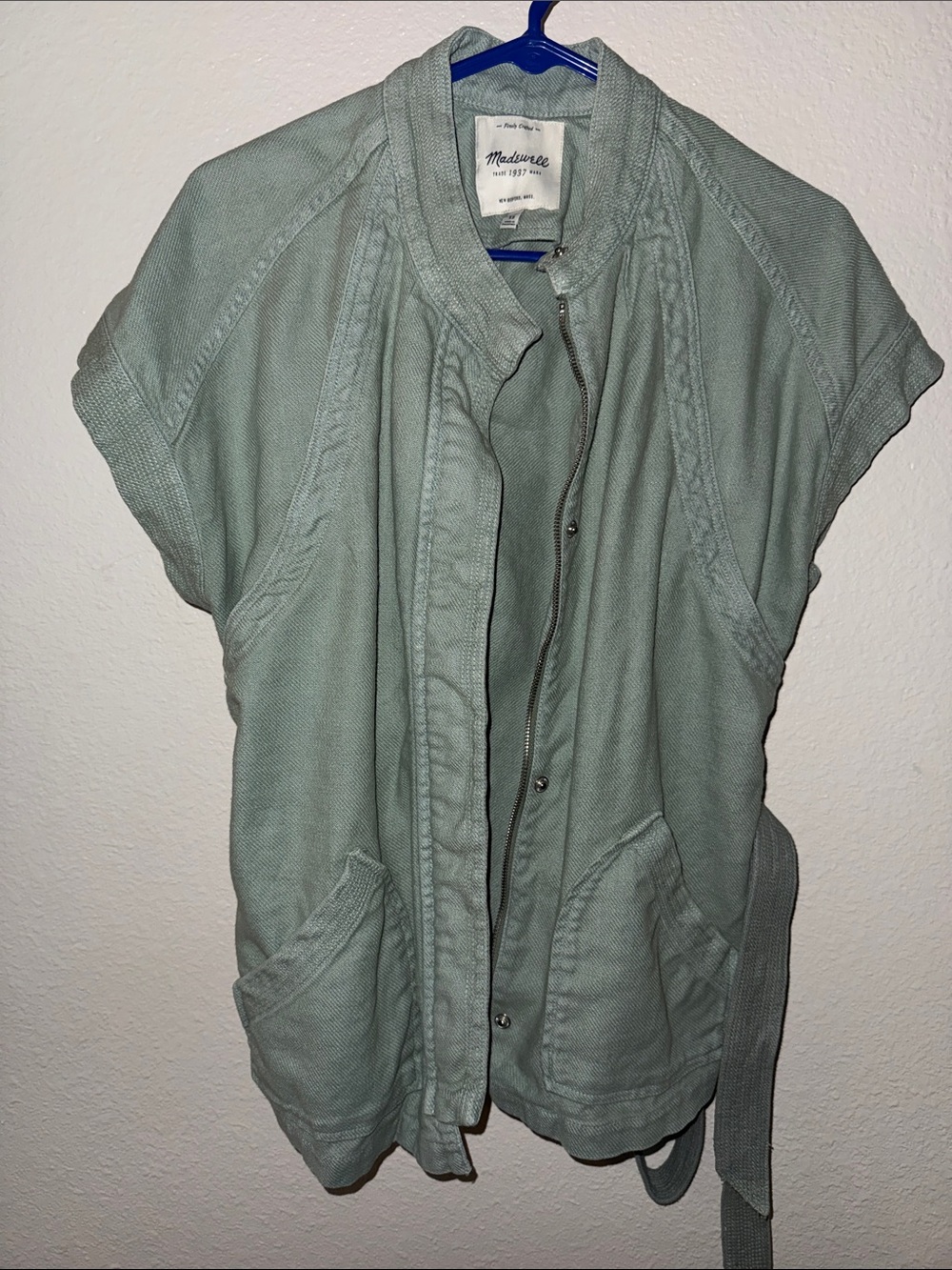 Madewell Lightweight Sage Green Utility Vest